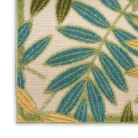 Nourison Aloha Indoor/Outdoor Green Multicolor 2'3