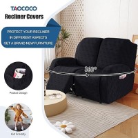 Taococo Recliner Loveseat Cover Stretch Jacquard Reclining Loveseat Cover Furniture Protector Sofa Slipcovers 2 Seat Recliner C