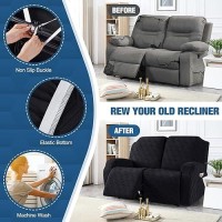 Taococo Recliner Loveseat Cover Stretch Jacquard Reclining Loveseat Cover Furniture Protector Sofa Slipcovers 2 Seat Recliner C