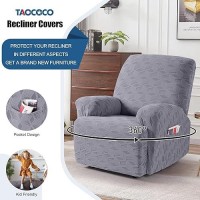 Taococo Recliner Cover 3 Pieces Recliner Chair Covers Stretch Jacquard Reclining Chair Cover Furniture Protector Sofa Slipcove