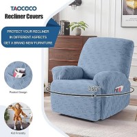 Taococo Recliner Cover 3 Pieces Recliner Chair Covers Stretch Jacquard Reclining Chair Cover Furniture Protector Sofa Slipcove