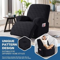 Taococo Recliner Cover 3 Pieces Recliner Chair Covers Stretch Jacquard Reclining Chair Cover Furniture Protector Sofa Slipcove