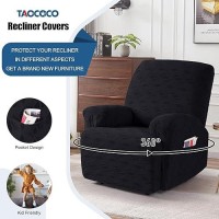 Taococo Recliner Cover 3 Pieces Recliner Chair Covers Stretch Jacquard Reclining Chair Cover Furniture Protector Sofa Slipcove