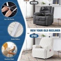 Taococo Oversized Recliner Cover Stretch Recliner Chair Covers Jacquard Reclining Chair Cover Furniture Protector Sofa Slipcov