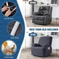 Taococo Oversized Recliner Cover Stretch Recliner Chair Covers Jacquard Reclining Chair Cover Furniture Protector Sofa Slipcov