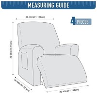 Taococo Oversized Recliner Cover Stretch Recliner Chair Covers Jacquard Reclining Chair Cover Furniture Protector Sofa Slipcov