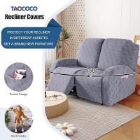 Taococo Recliner Loveseat Cover Stretch Jacquard Reclining Loveseat Cover Furniture Protector Sofa Slipcovers 2 Seat Recliner C