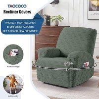 Taococo Oversized Recliner Cover Stretch Recliner Chair Covers Jacquard Reclining Chair Cover Furniture Protector Sofa Slipcov