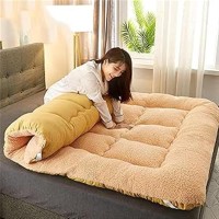 Yxcmd Japanese-Style Floor Mat, Double Single Extra-Thick Futon Floor Mat, Thickened Mattress, Foldable Roll-Up Sleeping Mat, Camping Car House, Tent Sofa Mattress (Color : B, Size : 150 * 200Cm)