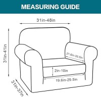 Turquoize 2 Piece Chair Covers Chair Slipcovers For Living Room Armchair Couch Cover Chair Sofa Cover With Individual Cushion Co