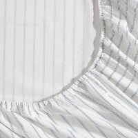 Eddie Bauer Twin Sheets Cotton Percale Bedding Set Crisp Cool Home Decor Essential Stripe White Twin