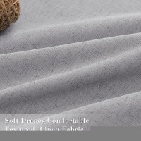 Joywell Light Grey Linen 100% Blackout Curtains 84 Inches Long  Rod Pocket Back Tab Hook Belt Thermal Insulated Pinch Pleated Drapes For Farmhouse Bedroom Living Room With Hooks(2 Panels 52 X 84)