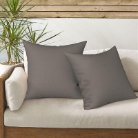 Dytxiii Set Of 2 Outdoor Waterproof Pillow Covers 18 X 18 Inch Square Solid Decorative Water Resistant Throw Pillowcase For Bal