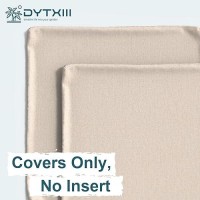 Dytxiii Set Of 2 Outdoor Lumbar Pillow Covers Waterproof 12 X 20 Inch Rectangle Solid Decorative Water Resistant Throw Pillowca