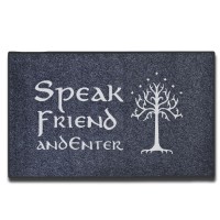 Accssoey Funny Doormat Welcome Mats Speak Friend Door Mat Absorbent Mat Doormat 30X18