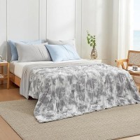 Cozy Bliss Cooling Comforter Queen Size  Cooling Blankets For Hot Sleepers And Night Sweats  Tie Dye Grey Summer Comforter For Queen Size Bed  Breathable Soft Lightweight Silk Smooth