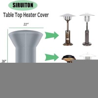 Siruiton Tabletop Heater Cover Waterproof With Zipper Water-Resistant 22 Inch Round Stand-Up Table Top Patio Heater Cover