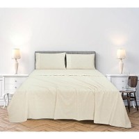 Royale Linens 300 Thread Count 100 Long Staple Combed Cotton Sheet Set 4 Piece Bed Sheet 1 Fitted Sheet 1 Flat Sheet 2 Pill