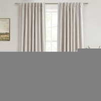 Qjmydeco Primitive Curtain 108 Inch Long 2 Panels Burg Pinch Pleated Cream Linen Blended 9 Ft Floor Length To Ceiling Traverse Curtains For Living Room Extra Wide Blackout Drapes Sun Blocking Window