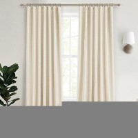 102 Inch Curtains Light Blocking Luxury Curtains For Living Room 2 Panels Blackout Back Tab Hooks Pleated Thermal Insulated Soli