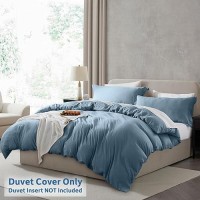 Nestl Stone Blue Duvet Cover King Size Soft Prewashed King Duvet Cover Set 3 Piece With Zipper Closure 1 Duvet Cover 104X90