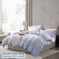 Nestl Ice Blue Duvet Cover King Size Soft Prewashed King Duvet Cover Set 3 Piece With Zipper Closure 1 Duvet Cover 104X90 I