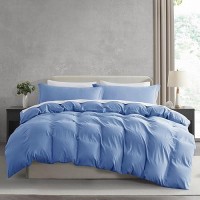 Nestl Calm Blue California King Duvet Cover Sets Soft Prewashed Cal King Duvet Cover 3 Piece With Zipper Closure 1 Duvet Co