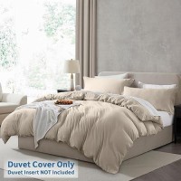 Nestl Linen California King Duvet Cover Sets Soft Prewashed Cal King Duvet Cover 3 Piece With Zipper Closure 1 Duvet Cover