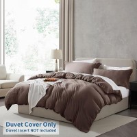 Nestl Chocolate Brown Duvet Cover Full Size Soft Prewashed Full Size Duvet Cover Set 3 Piece With Zipper Closure 1 Duvet Co