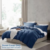 Nestl Twin Duvet Cover Set Soft Prewashed Navy Blue Duvet Cover Twintwin Xl 2 Piece With Zipper Closure 1 Duvet Cover 68X9