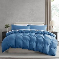 Nestl Blue Heaven California King Duvet Cover Sets Soft Prewashed Cal King Duvet Cover 3 Piece With Zipper Closure 1 Duvet