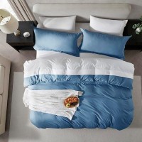 Nestl Blue Heaven Duvet Cover King Size Soft Prewashed King Duvet Cover Set 3 Piece With Zipper Closure 1 Duvet Cover 104X9