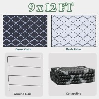 Ogrmar 9X12 Ft Reversible Mats Outdoor Rug For Patio Clearance Waterproof Carpet Plastic Straw Rug For Indoor Outdoor Floor