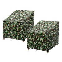 Easygoing Waterproof Patio Furniture Cover Camouflage Printed Outdoor Chair Cover 2 Pack With Air Vent Fits Up To 32 W X 37