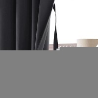 Jiuzhen Blackout Curtains For Bedroom Thermal Insulated Room Darkening Rod Pocket Curtains For Living Room Set Of 2 Panels Wi