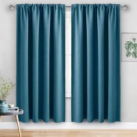 Jiuzhen Blackout Curtains For Bedroom Thermal Insulated Room Darkening Rod Pocket Curtains For Living Room Set Of 2 Panels Wi