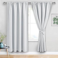 Jiuzhen Curtains For Bedroom Thermal Insulated Window Treatment Drapes Room Darkening Rod Pocket Curtains For Living Room Se