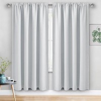 Jiuzhen Curtains For Bedroom Thermal Insulated Window Treatment Drapes Room Darkening Rod Pocket Curtains For Living Room Se