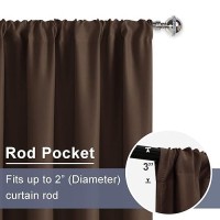 Jiuzhen Blackout Curtains For Bedroom Thermal Insulated Room Darkening Rod Pocket Curtains For Living Room Set Of 2 Panels Wi