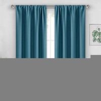 Jiuzhen Blackout Curtains For Bedroom Thermal Insulated Room Darkening Rod Pocket Curtains For Living Room Set Of 2 Panels Wi