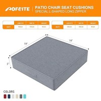 Aofeite Outdoor Olefin Chair Cushions 19X19X5 Set Of 2 Waterproof Patio Seat Cushions For Patio Furniture With 4Level Col