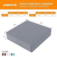 Aofeite Outdoor Olefin Chair Cushions 22X22X5 Set Of 2 Waterproof Patio Seat Cushions For Patio Furniture With 4Level Col