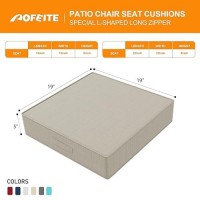 Aofeite Outdoor Olefin Chair Cushions 19X19X5 Set Of 4 Waterproof Patio Seat Cushions For Patio Furniture With 4Level Col