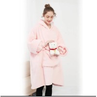 Redroko Sherpa Blanket Hoodie Wearable Blanket Oversized Hoodie Blanket Giant Hoodie Hooded Comfy Cozy Blanket Sweatshir