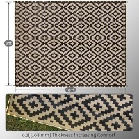 Sand Mine Reversible Mats With Led Strip Lights Plastic Straw Rug Modern Area Rug Large Floor Mat For Outdoors Patio Backya