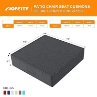 Aofeite Outdoor Olefin Chair Cushions 19X19X5 Set Of 2 Waterproof Patio Seat Cushions For Patio Furniture With 4Level Col