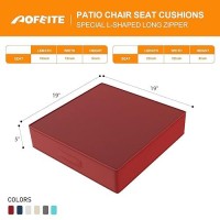 Aofeite Outdoor Olefin Chair Cushions 19X19X5 Set Of 2 Waterproof Patio Seat Cushions For Patio Furniture With 4Level Col