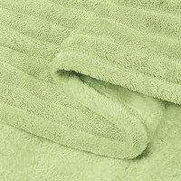 Bedelite Fleece Blanket King Size - 3D Ribbed Jacquard Soft And Warm Decorative Fuzzy Blankets - Cozy  Fluffy  Plush Lightweight Throw Blankets For Couch  Bed  Sofa(Sage Green  108X90 Inches)