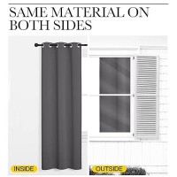 Nicetown Bedroom Blackout Curtain Panel - (120 Inches By 90 Inch  Grey  1 Pc) Energy Saving Thermal Insulated Grommet Blackout Drapery For Patio  Room Divider Curtain