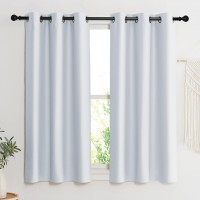 Nicetown Room Darkening Window Treatment Curtain Cloud Grey Single Panel 42 By 45 Energy Smart Thermal Insulated Block Out S